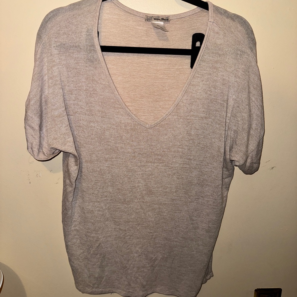 Women's V-Neck beige Top